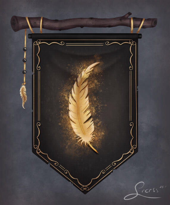 Drawing of a medal for the reclamation of Gilneas in world of warcraft.