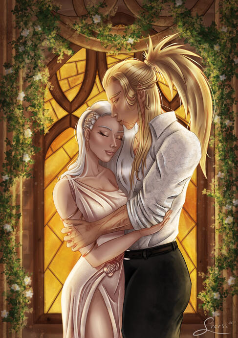 Artwork Commission of a fierce bloodelf with a dagger in her hand.